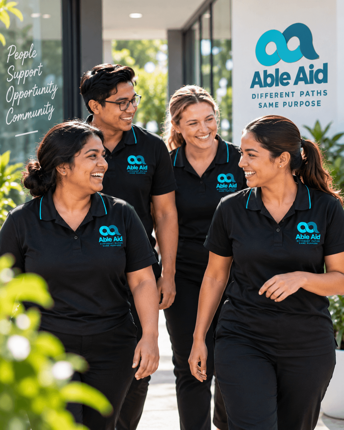 Able Aid disability support worker providing person-centred support in South Australia